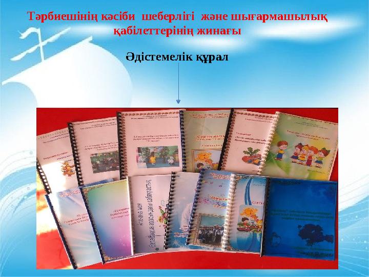 Тәрбиешінің кәсіби шеберлігі және шығармашылық қабілеттерінің жинағы Әдістемелік құрал