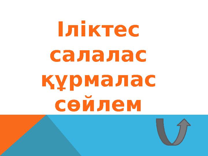 Іліктес салалас құрмалас сөйлем