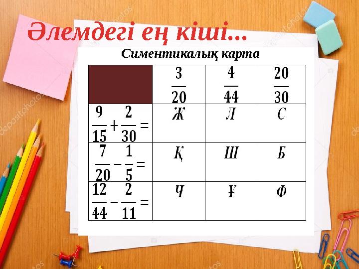 Әлемдегі ең кіші... Симентикалық карта