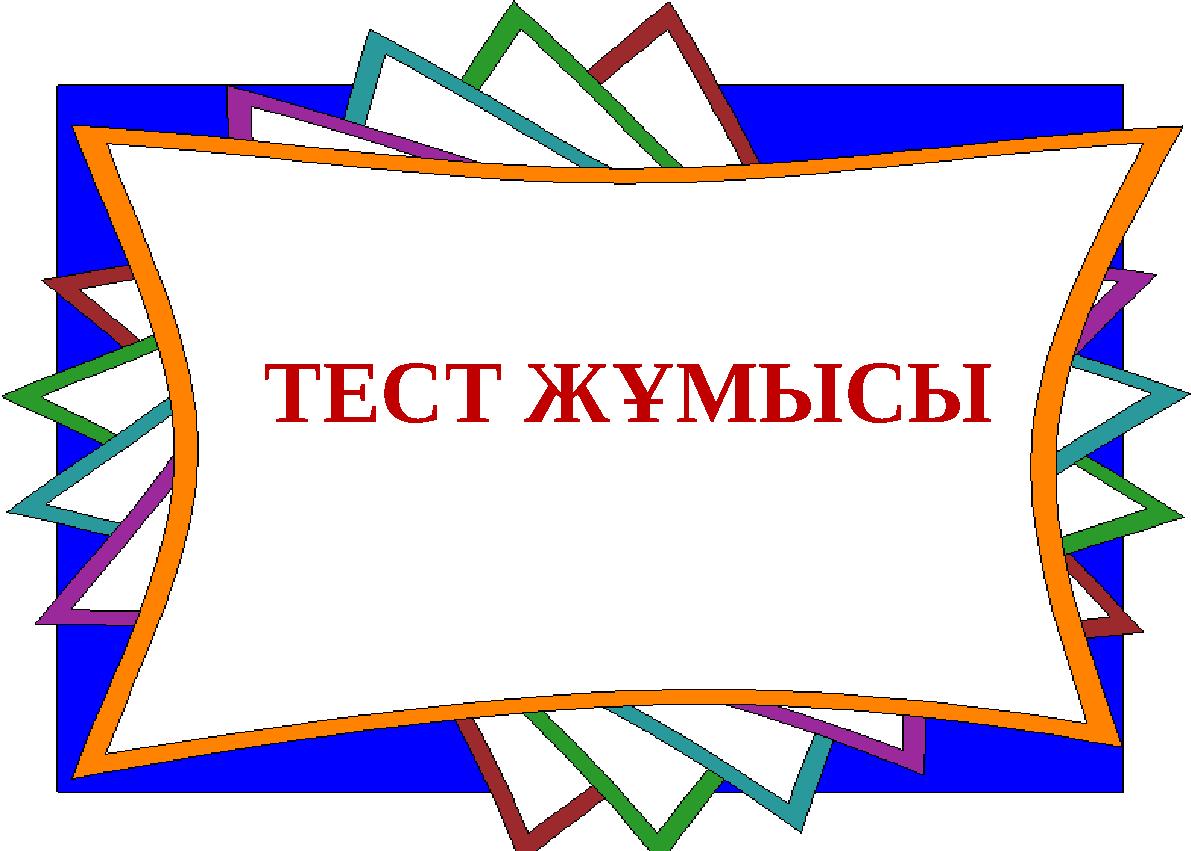 ТЕСТ ЖҰМЫСЫ