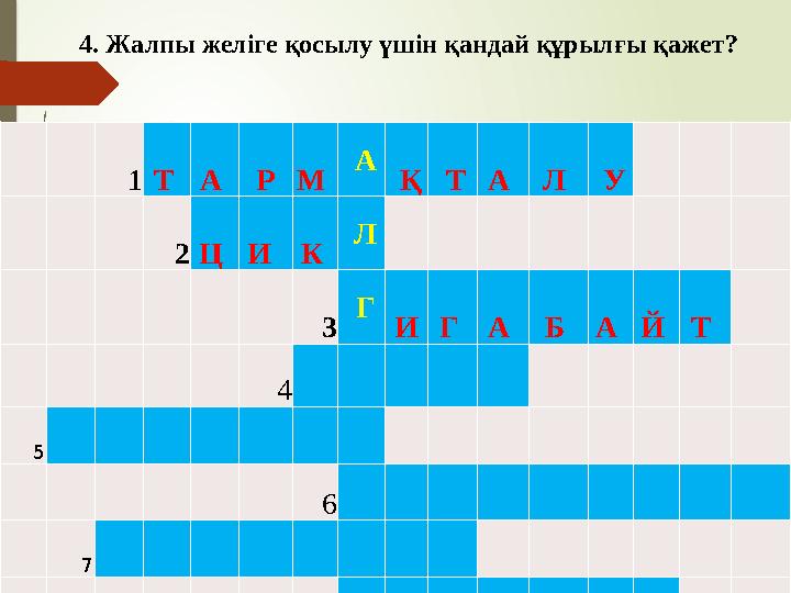 1Т А РМ А Қ ТА Л У 2 Ц И К Л 3 Г ИГ А Б А Й Т 4 5 6 7 8 4. Жалпы