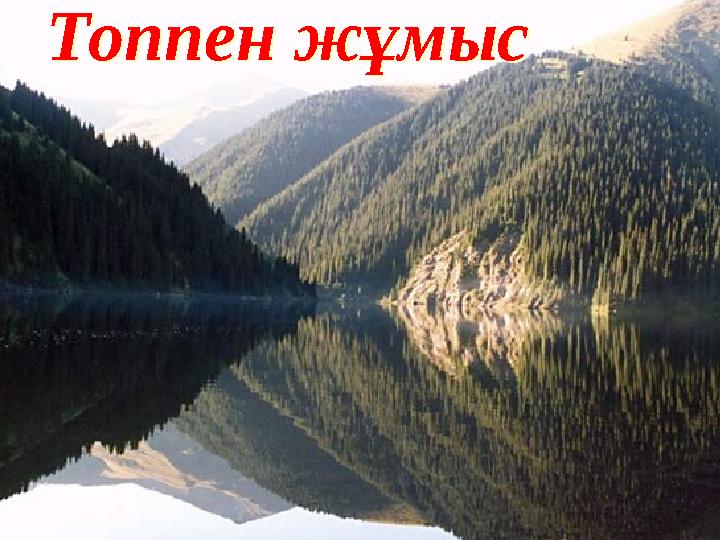 Топпен жұмыс Топпен жұмыс
