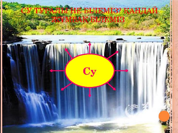 СУ ТУРАЛЫ НЕ БІЛЕМІЗ? ҚАНДАЙ ЖҰМБАҚ БІЛЕМІЗ ? Су