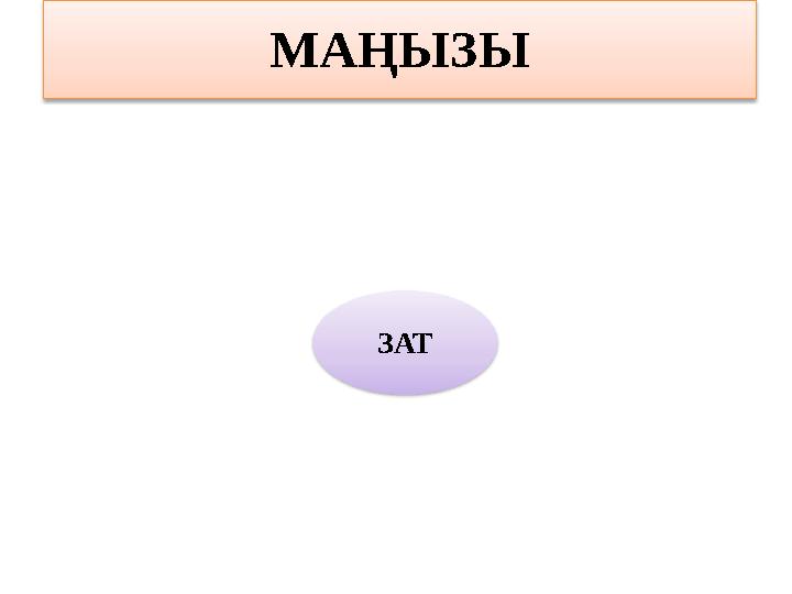 МАҢЫЗЫ ЗАТ