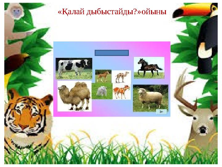 «Қалай дыбыстайды?»ойыны
