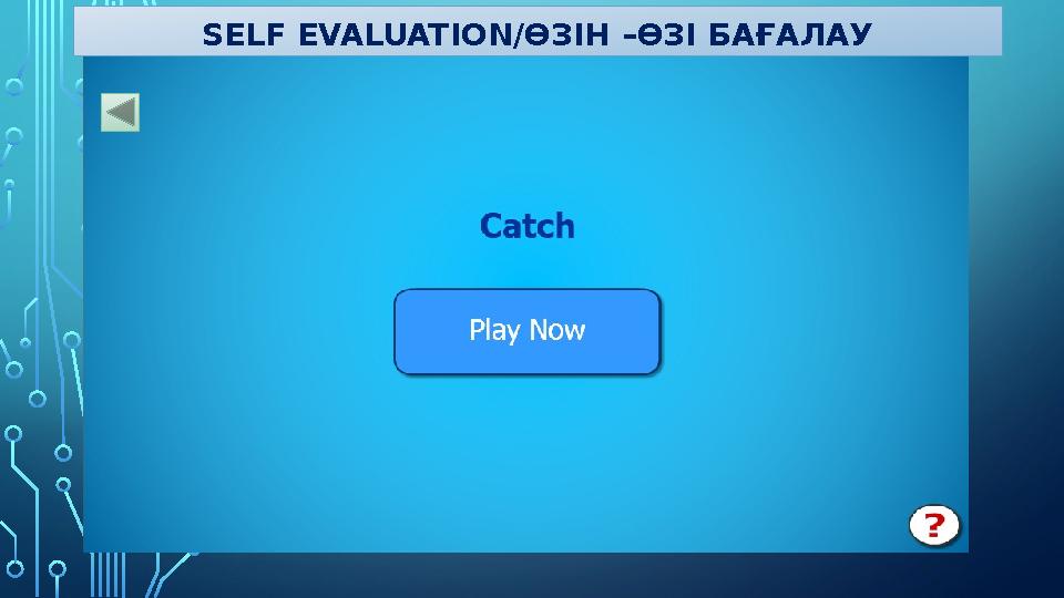 SELF EVALUATION /ӨЗІН –ӨЗІ БАҒАЛАУ
