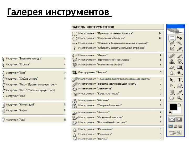 Галерея инструментов