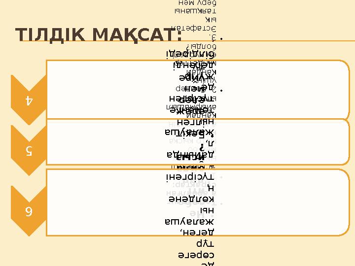 ТІЛДІК МАҚСАТ:4 • Талқылауғ а арналған сұрақтар: • 1. Эстафетал ық жүгіру мен 60 метр қысқа қашықтыққ а жүгірудің қанд