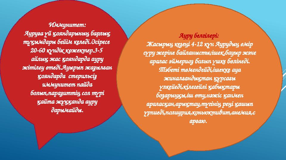 Иммунитет: Ауруға үй қояндарының барлық тұқымдары бейім келеді.Әсіресе 20-60 күндік көжектер. 3-5 айлық жас қояндарда ау