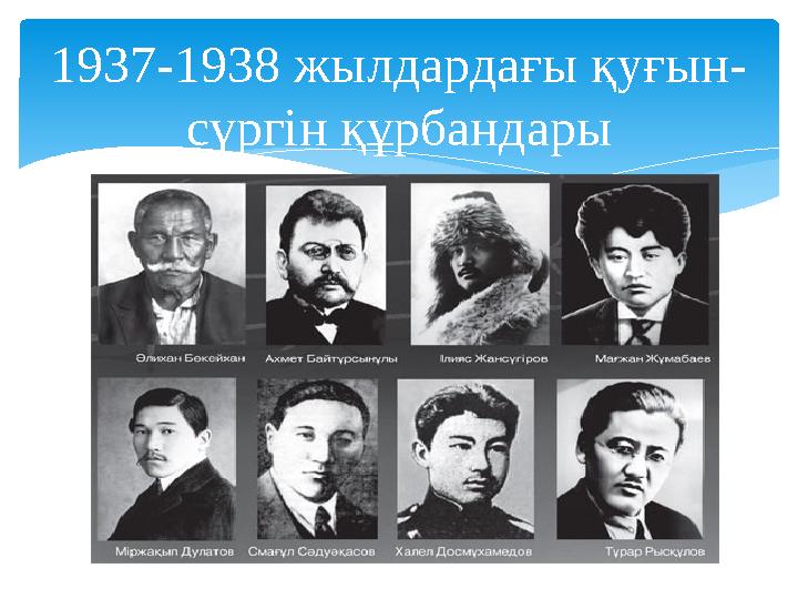 1937-1938 жылдардағы қуғын- сүргін құрбандары