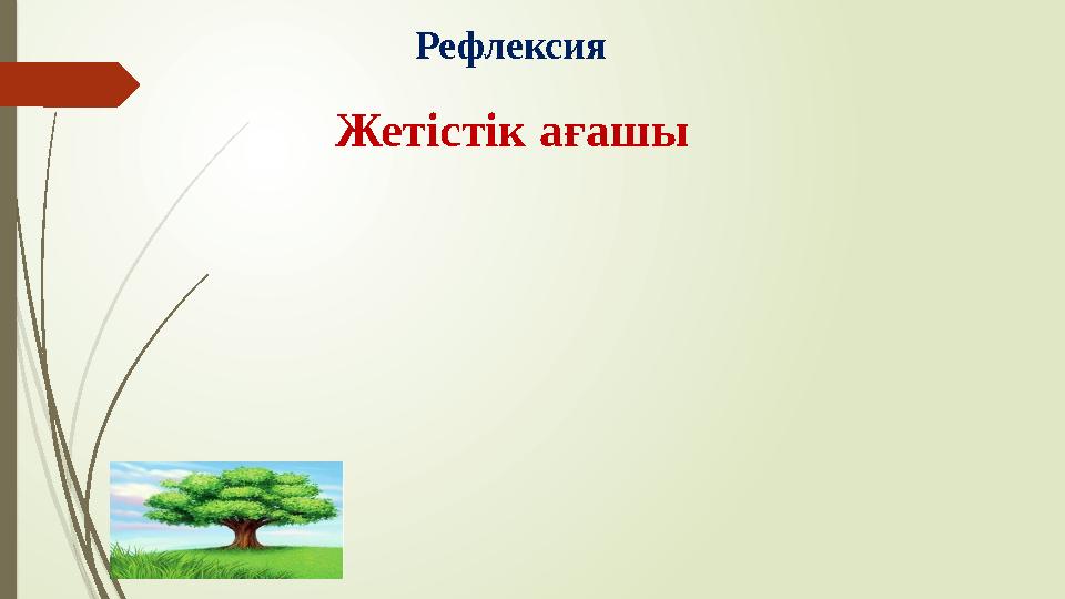 Рефлексия Жетістік ағашы