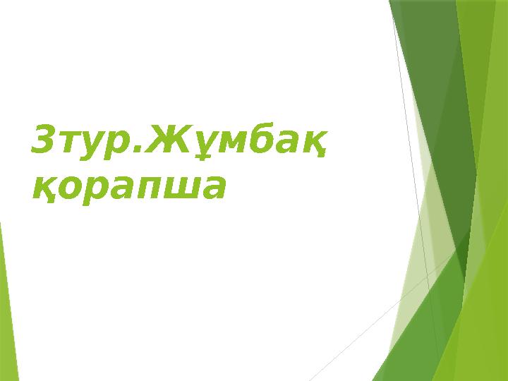 3тур. Жұмбақ қорапша