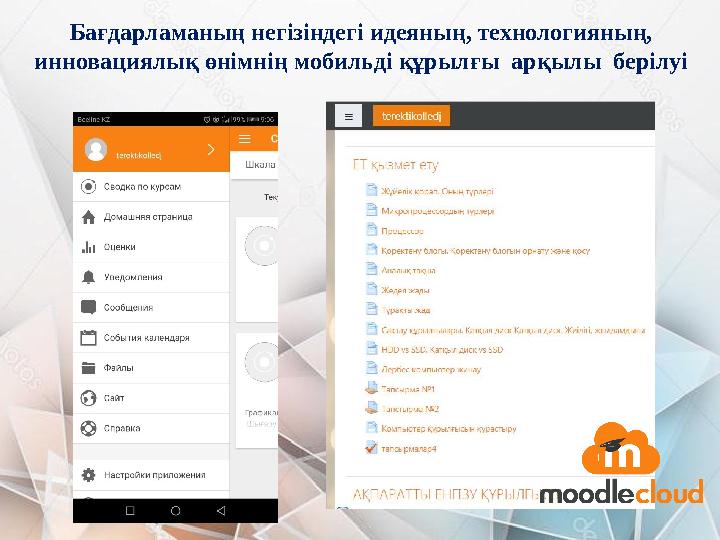 Бағдарламаның негізіндегі идеяның, технологияның, инновациялық өнімнің мобильді құрылғы арқылы берілуі