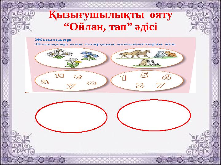 Қызығушылықты ояту “Ойлан, тап” әдісі