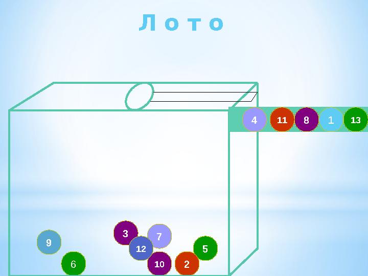 3 9 57 10 212 6 13 1811 4Л о т о