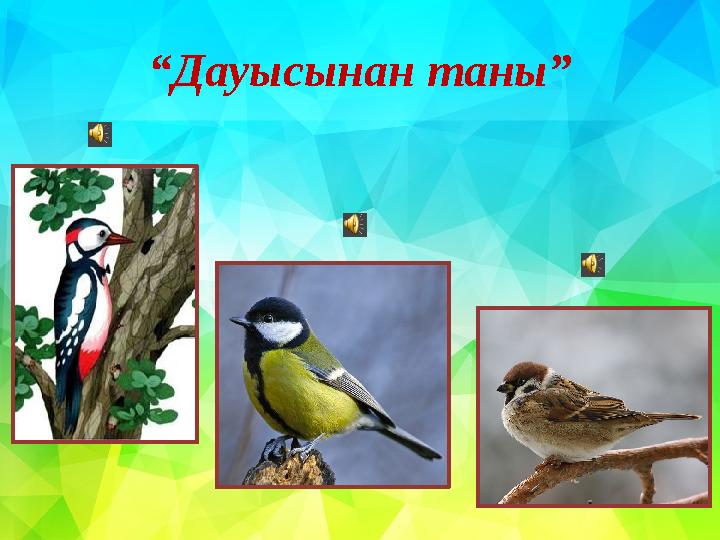 “ Дауысынан таны”