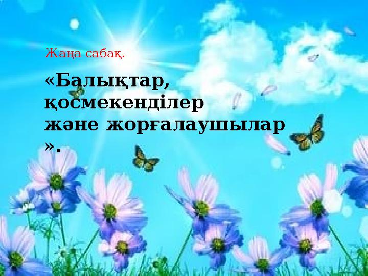 Жаңа сабақ. «Балықтар, қосмекенділер және жорғалаушылар ».