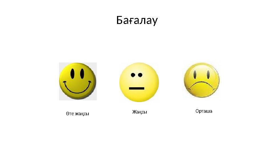 Өте жақсы Жақсы Орташа Бағалау