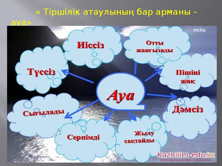 « Тіршілік атаулының бар арманы – ауа»