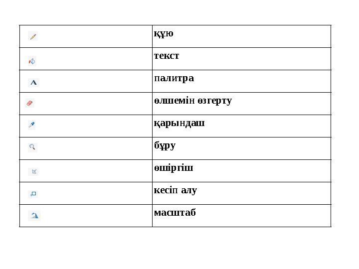 құю текст палитра өлшемін өзгерту қарындаш бұру өшіргіш кесіп алу масштаб