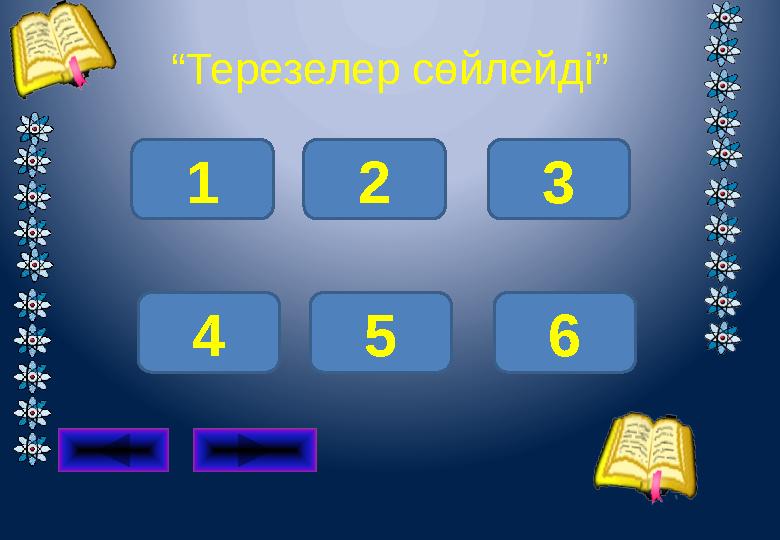 “ Терезелер сөйлейді” 1 2 3 4 5 6