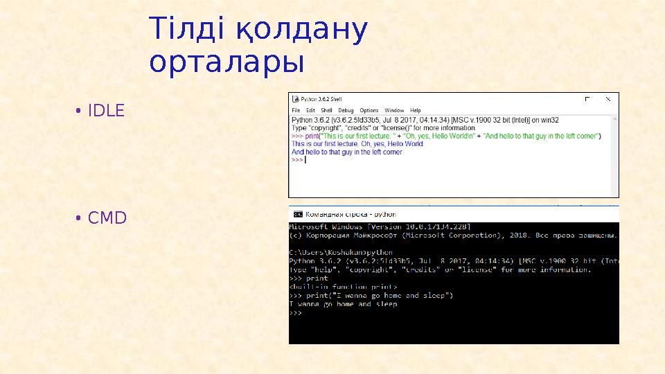 1. Питон тілінің атқаратын қызметі • Питон - объектіге бағытталған жоғары деңгейлі, динамикалық программалау тілі, ол