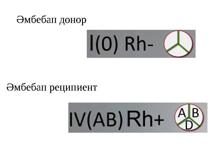 Әмбебап донор Әмбебап реципиент