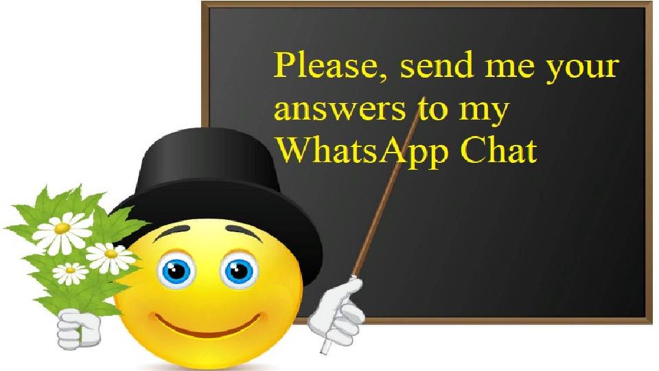 Send me your answers for my WhatsApp chat