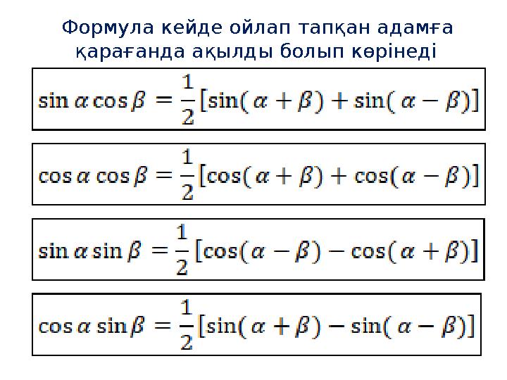 Формула кейде ойлап тапқан адамға қарағанда ақылды болып көрінеді