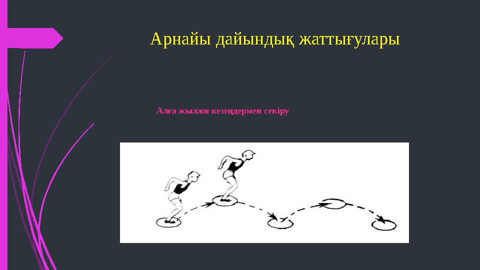 Арнайы дайындық жаттығулары Алға жылжи кезеңдермен секіру