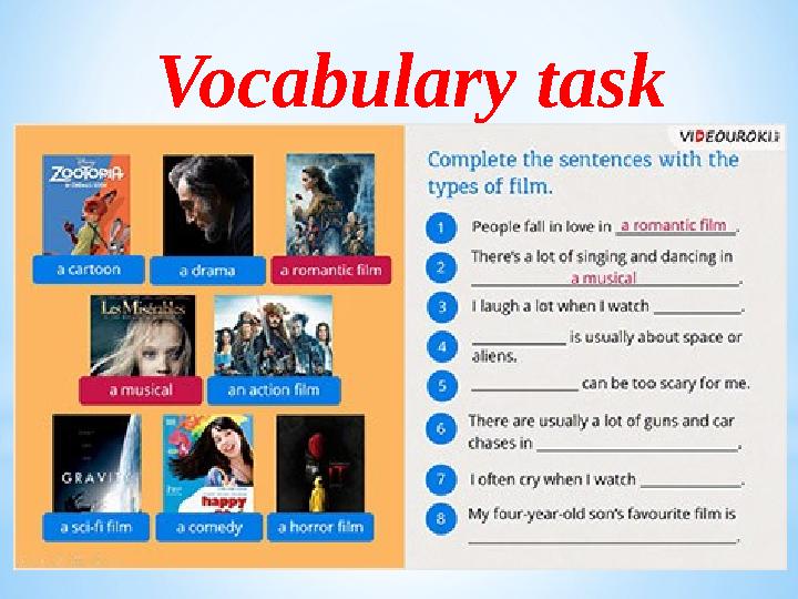 Vocabulary task