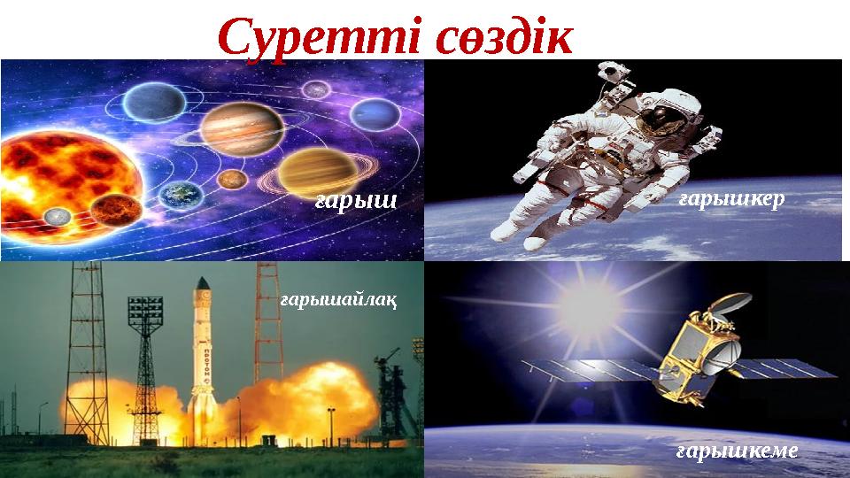 ҒарышҒарыш ғарыш ғарышкер ғарышайлақ ғарышкемеСуретті сөздік