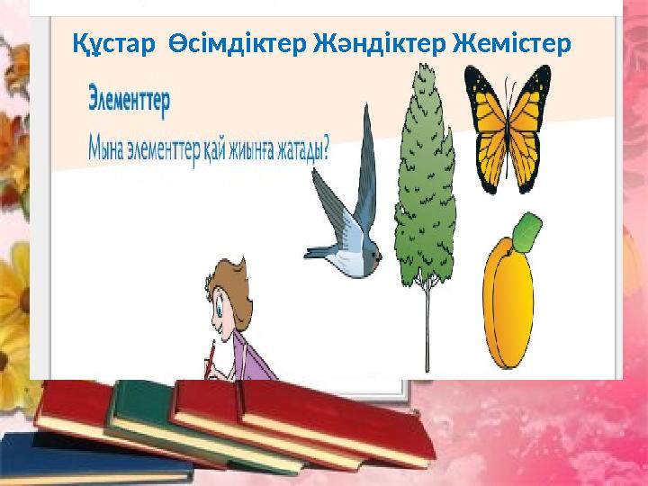 Құстар Өсімдіктер Жәндіктер Жемістер