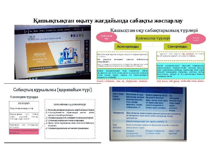 Қашықтықтан оқыту жағдайында сабақты жоспарлау