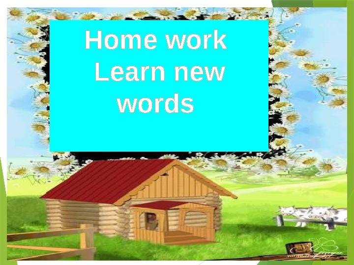 Home work Learn new words