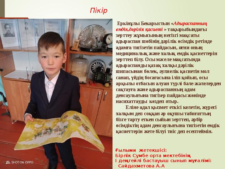 Өсімдіктің таралатын жері: Қ азақстанның шөл- шөлейтті, сортаңды жерлерінде, әсіресе Алтай, Тарбағатай, Жетісу ( Өсімдіктің таралатын жері: Қ азақстанның шөл- шөлейтті, сортаңды жерлерінде, әсіресе Алтай, Тарбағатай, Жетісу (