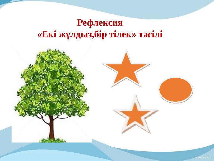 Рефлексия «Екі жұлдыз,бір тілек» тәсілі