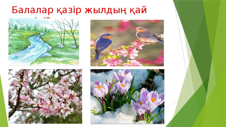 Балалар қазір жылдың қай мезгілі?