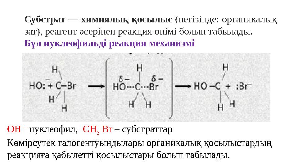 Субстрат — химиялық қосылыс (негізінде: органикалық зат), реагент әсерінен реакция өнімі болып табылады. Бұл нуклеофильді р