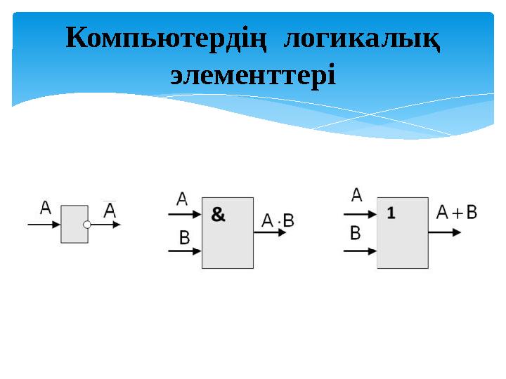 Компьютердің логикалық элементтері