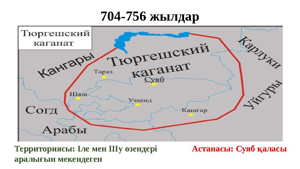 704-756 жылдар Территориясы: Іле мен Шу өзендері аралығын мекендеген Астанасы: Суяб қаласы