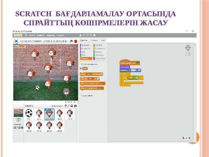 SCRATCH БАҒДАРЛАМАЛАУ ОРТАСЫНДА СПРАЙТТЫҢ КӨШІРМЕЛЕРІН ЖАСАУ