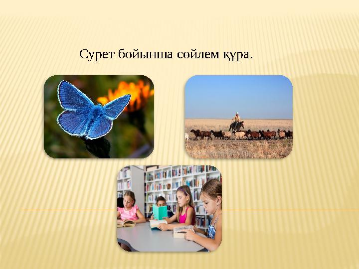 Сурет бойынша сөйлем құра.