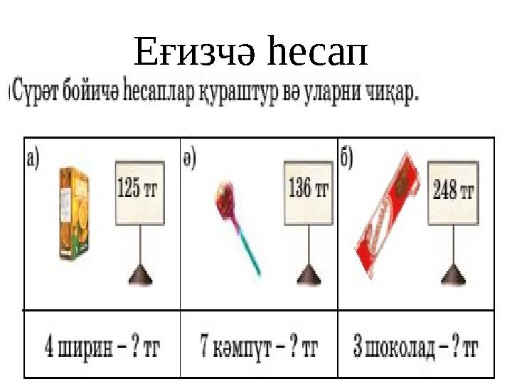 Е ғизчә һесап