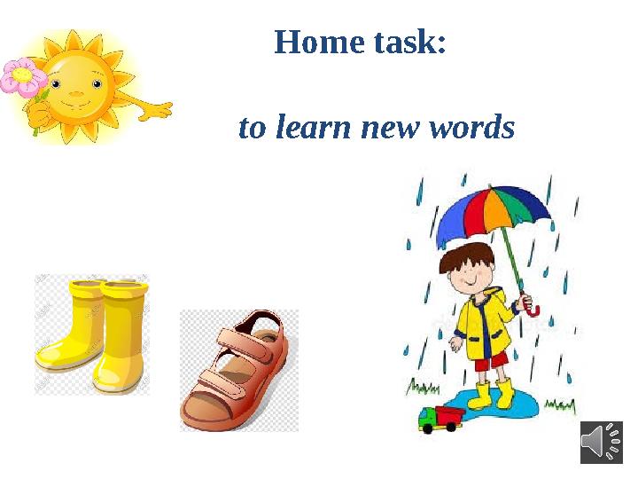 Home task: to learn new words