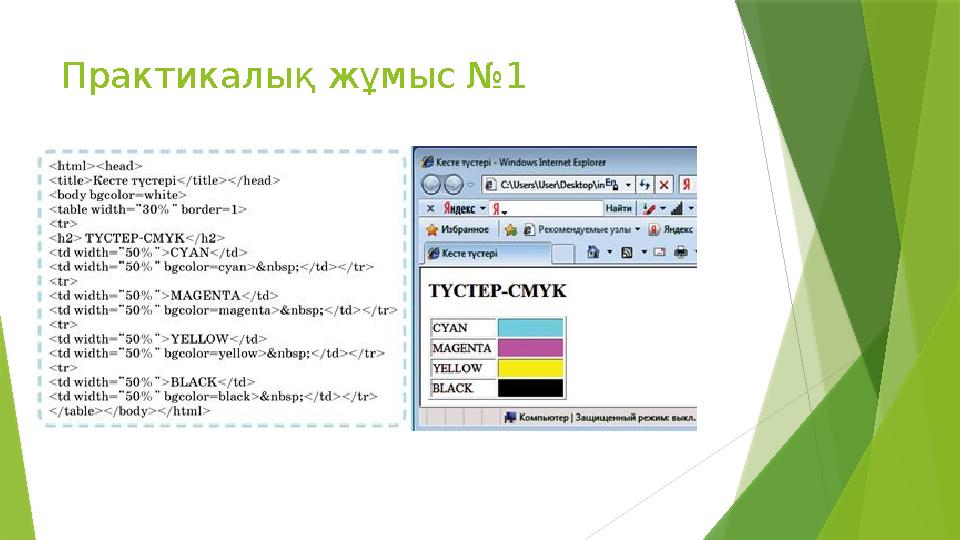 Практикалық жұмыс № 1