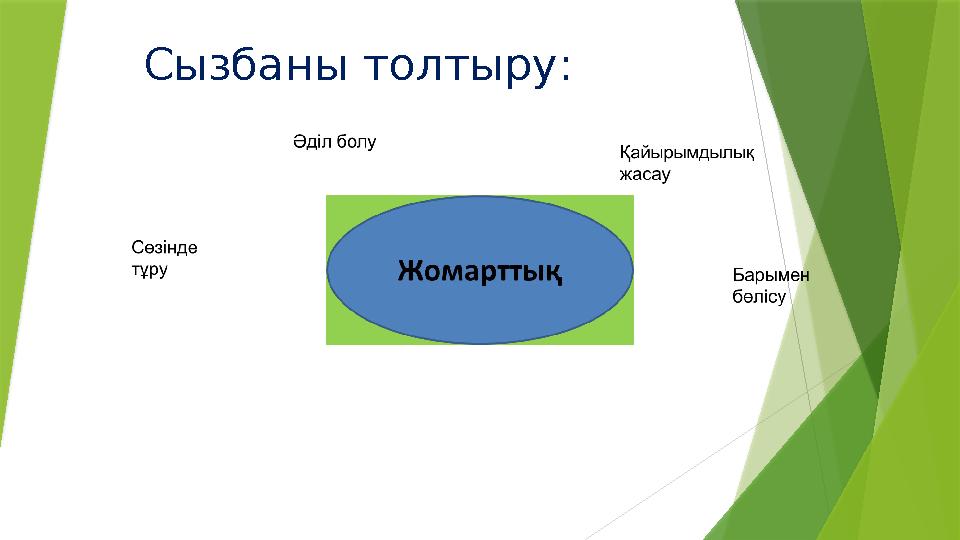 Сызбаны толтыру :
