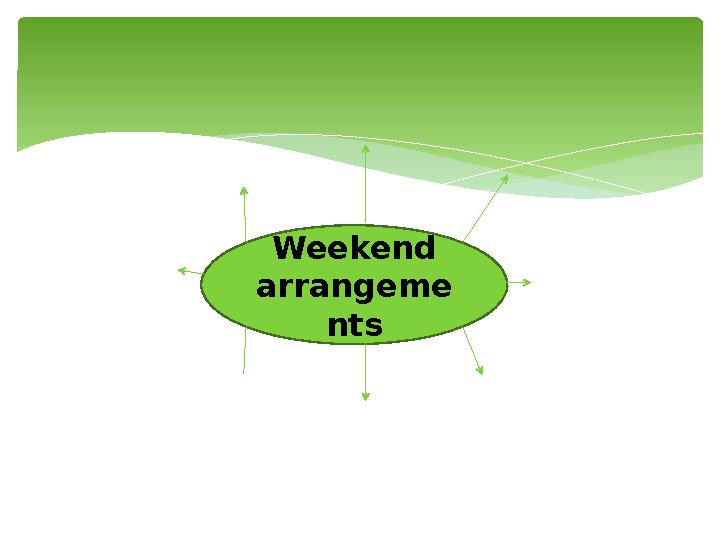 Weekend arrangeme nts