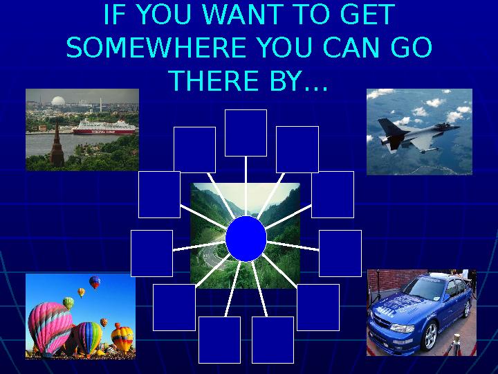IF YOU WANT TO GET SOMEWHERE YOU CAN GO THERE BY…