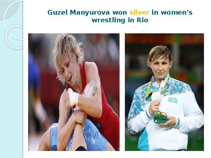Guzel Manyurova won silver in women's wrestling in Rio